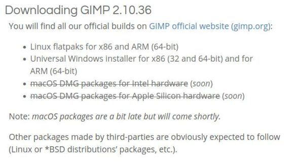 Download GIMP 2.10.36